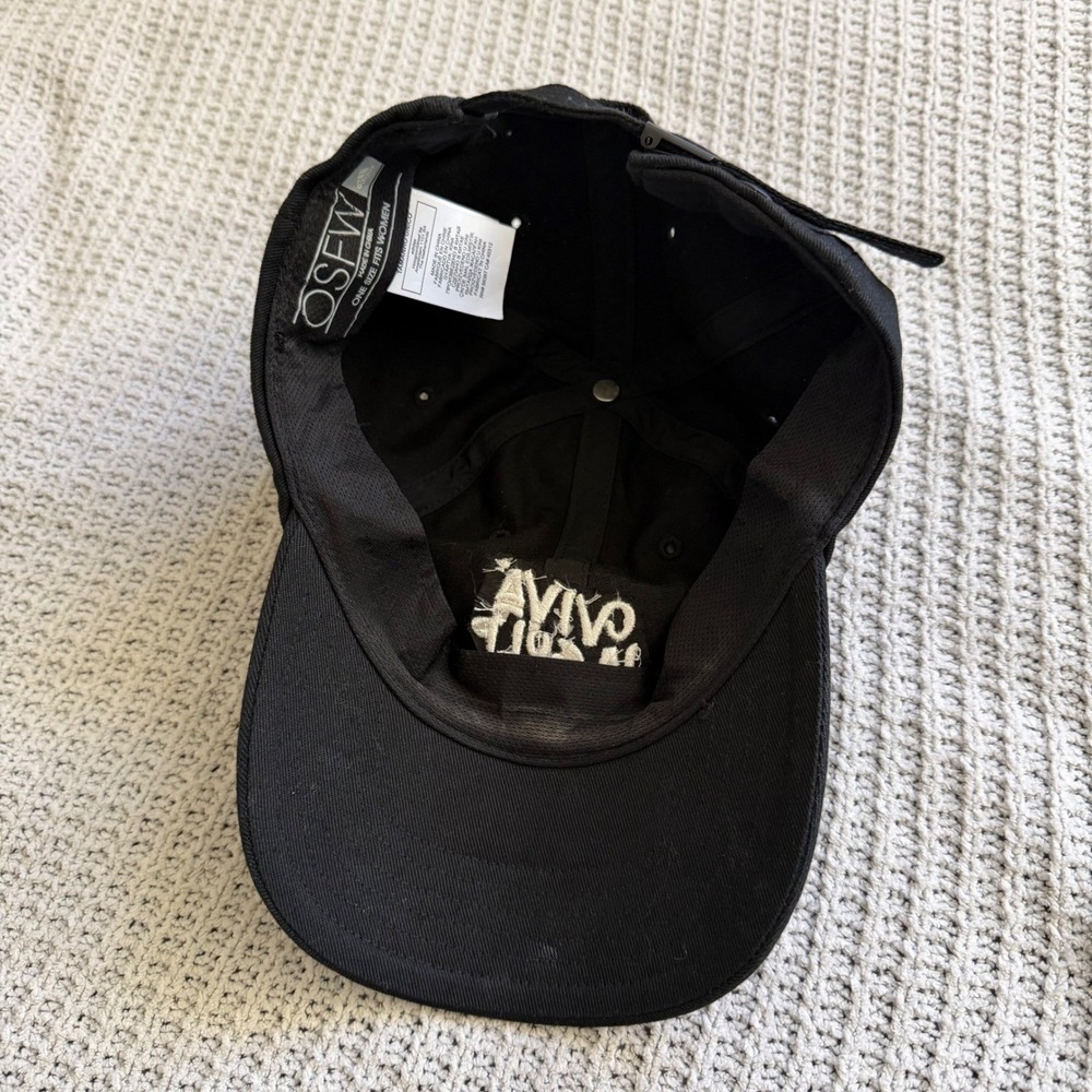 Adidas Viva La Golf Black Embroidered Baseball Cap Hat Adjustable Women OSFW - Picture 4 of 4